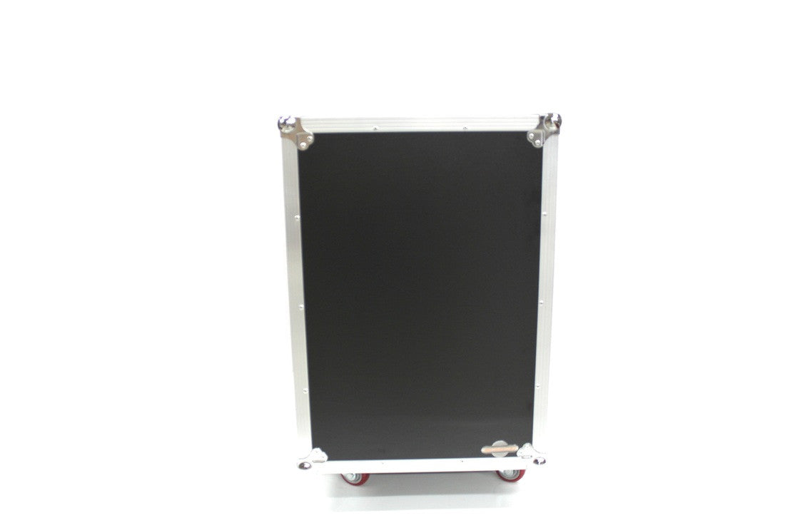 2L16UC-D18 Sixteen U Two Lid Flight Case With Locking Casters