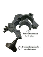 Slim O CLAMP DJ Stage Fits 1.5"/2" Lighting Heavy Duty Mounting for Stand/Truss