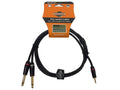 LK-3.5D6.35B 6FT Premium Metal Dual 1/4"-1/4" Male 100% Copper Cable Shielded