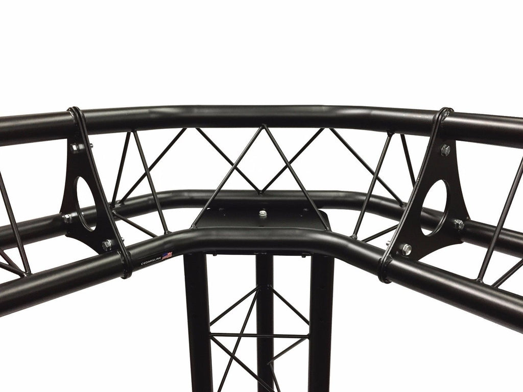 3 Way Triangle Truss Corner Black Metal DJ Lighting PA Trussing Bolted System