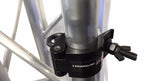 Black DJ Pro-Clamp 2 inch Heavy-Duty 360 Wrap Around Aluminum Clamp Eye Hook
