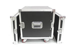 2L10UC-D18 Ten U Two Lid Flight Case With Locking Casters