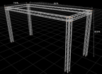 7.9 ft W x 21 ft L x 10.5 ft H Aluminum Outdoor Seating Trussing Structure