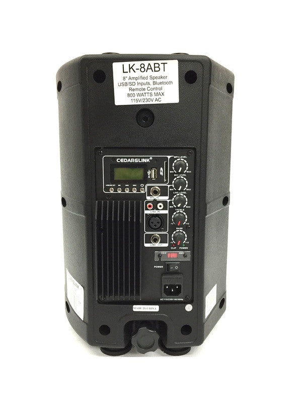 LK-8ABT 8" 2 Way Amplified Loudspeaker With BlueTooth