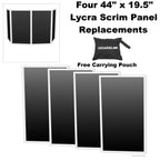 DJ Event Facade DJ Booth Black Replacement Scrims 4-Pack Lycra Panels