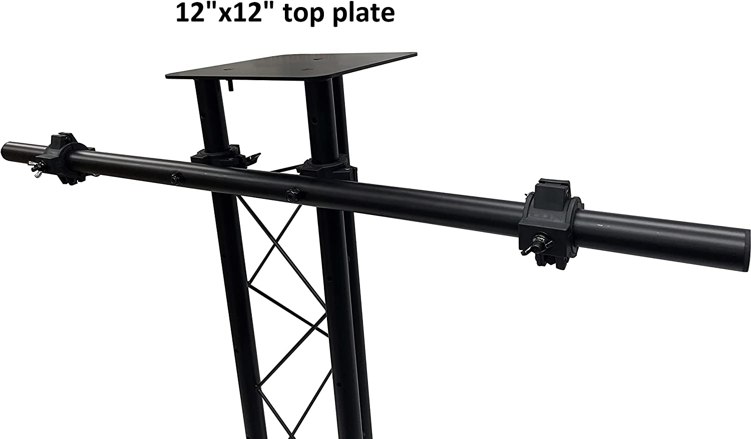 6.56 FT Black Plasma TV Mount Stand Stage DJ Lighting Truss Totem 10"x10" Truss