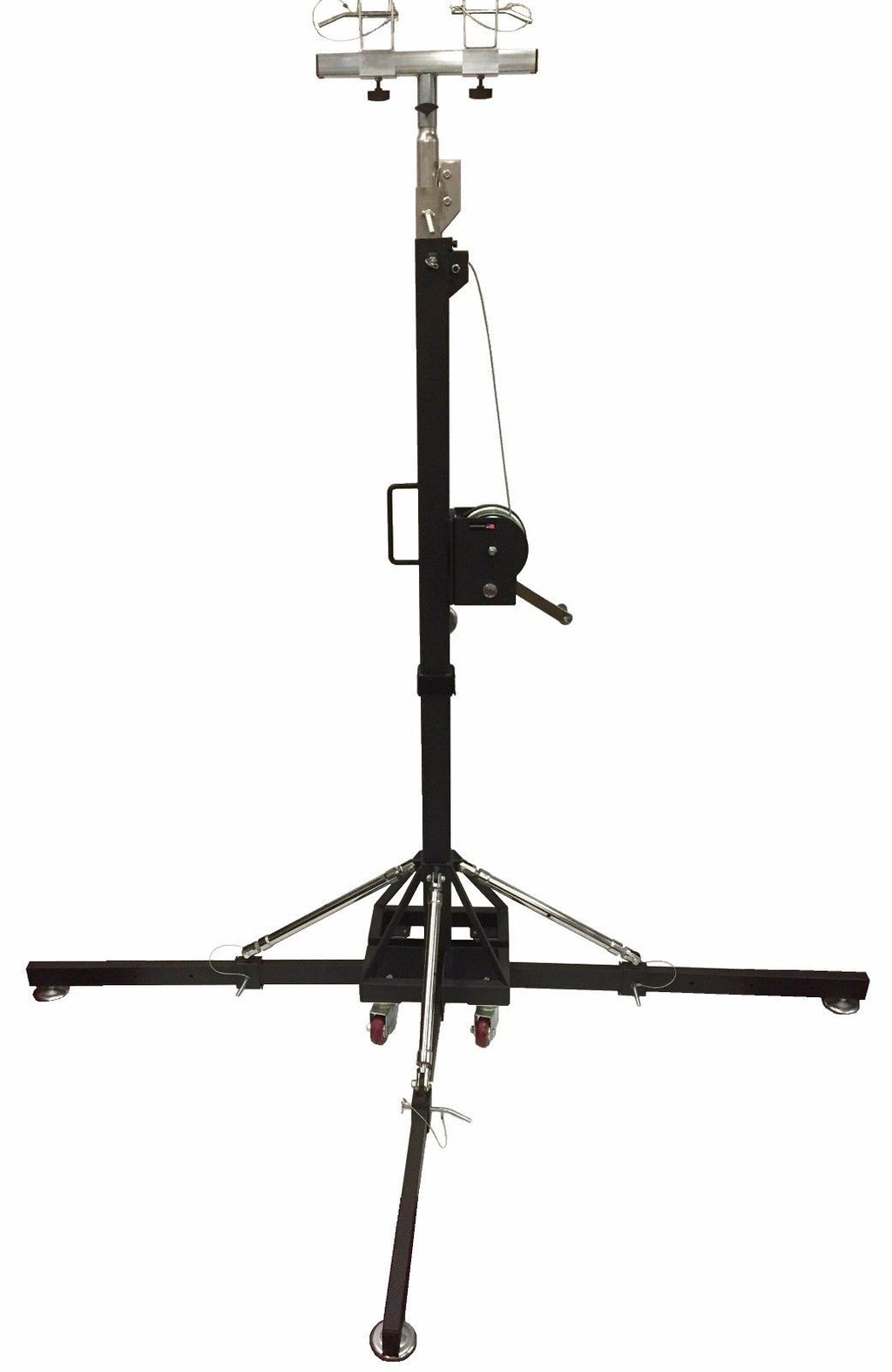 Two 17' Crank Up Stands With Three 6.56' Square Aluminum Truss Segments Package