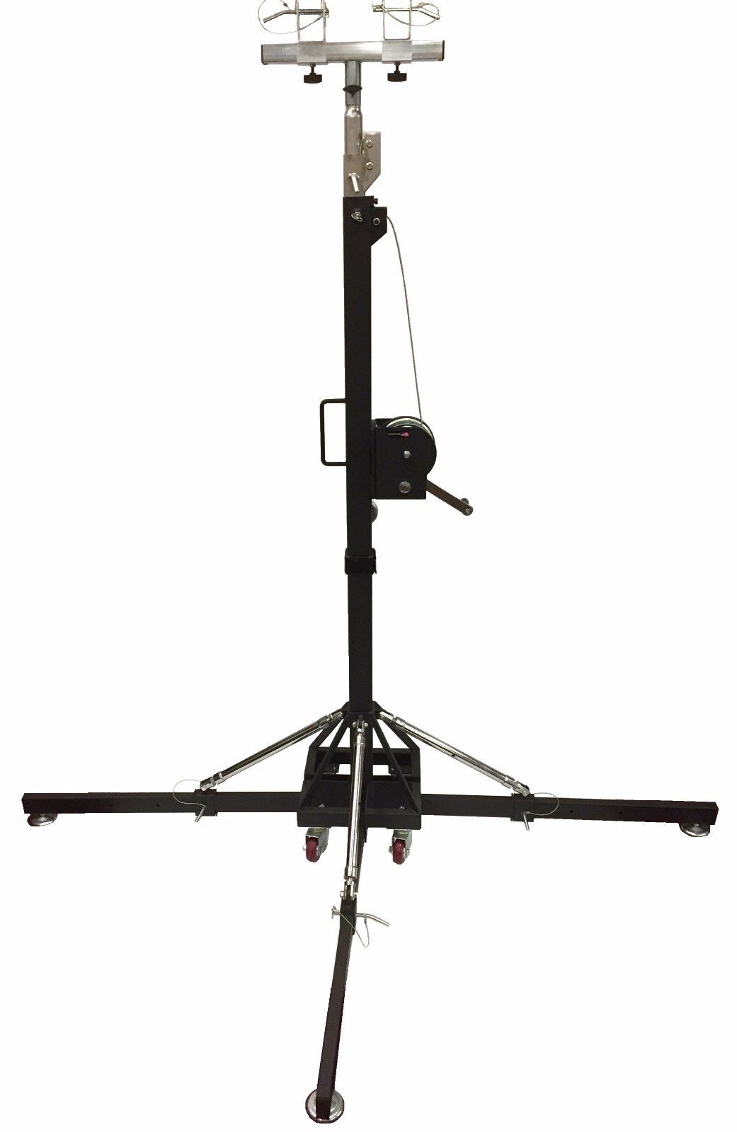 Two 17' Crank Up Stands With Three 6.56' Square Aluminum Truss Segments Package