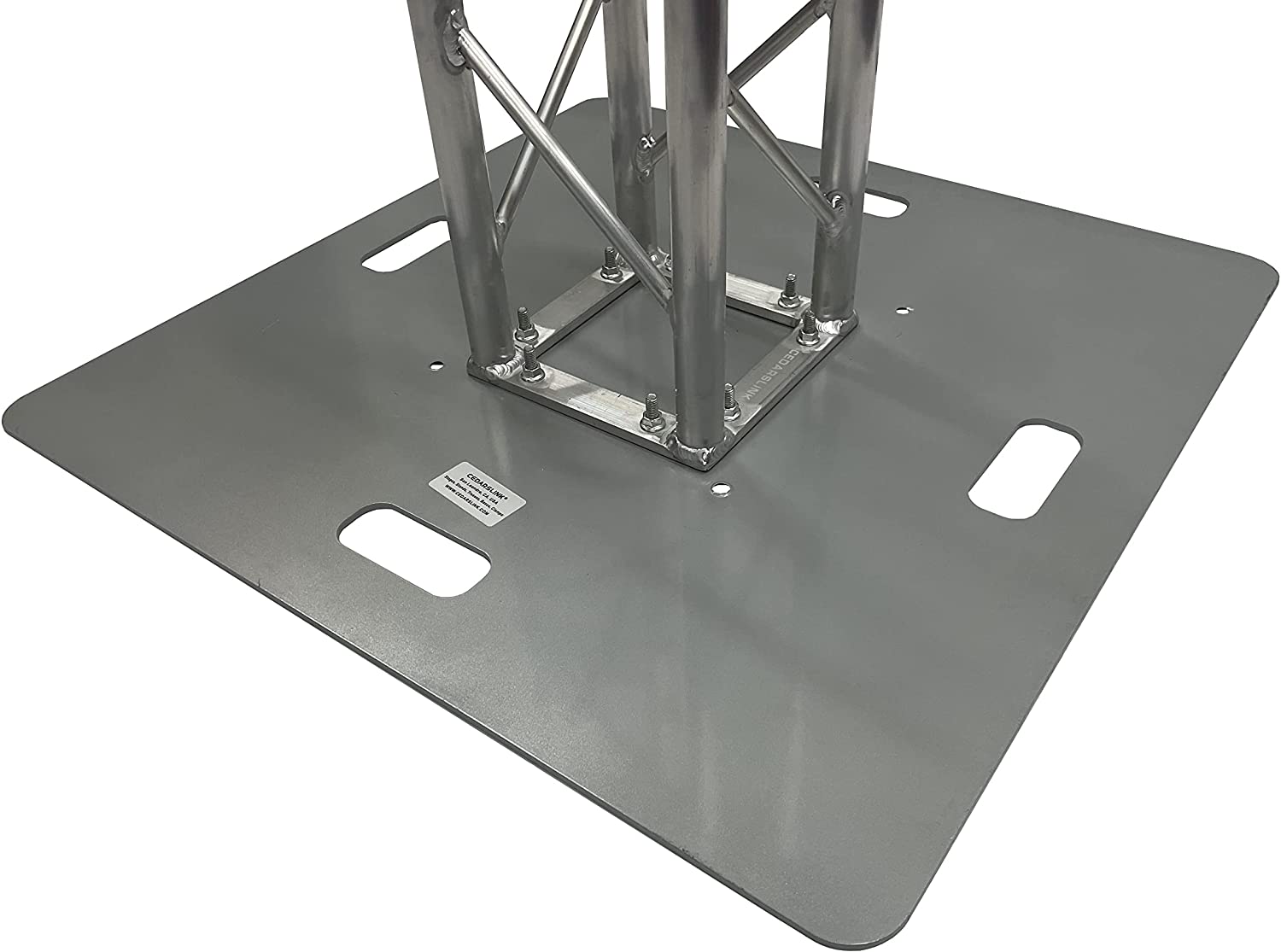 6.56 FT Aluminum Plasma TV Mount Stand Stage DJ Lighting Truss Totem 8"x8" Truss Jumbo 26"x26" Ultra Sturdy Base Plate! Perfect TV Mount