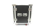 2L16UC-D18 Sixteen U Two Lid Flight Case With Locking Casters