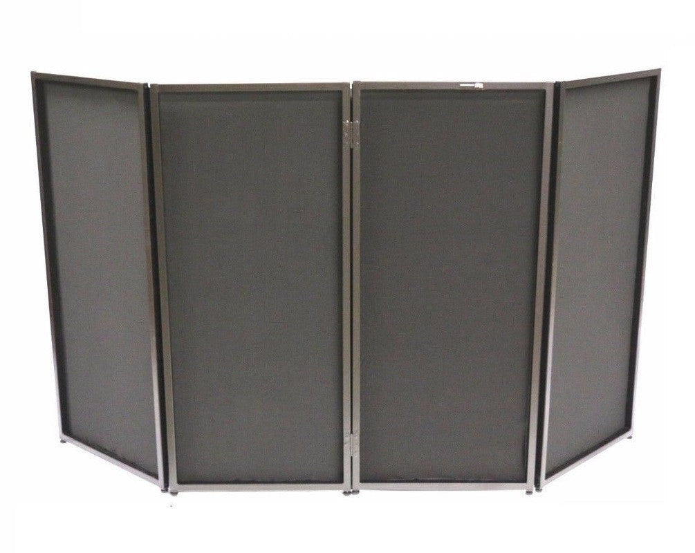 BEAST-4BW (2 Mesh) DJ Event Facade White/Black Scrim Metal Frame Booth+Travel Bag Case