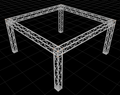 15.12ft x 15.12ft x 7.56ft Exhibition Module Tradeshow Square Booth Truss Display System Package