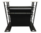 CedarsLink DJ Event Facade White/Black Scrim Complete Metal Booth With Flat Tops