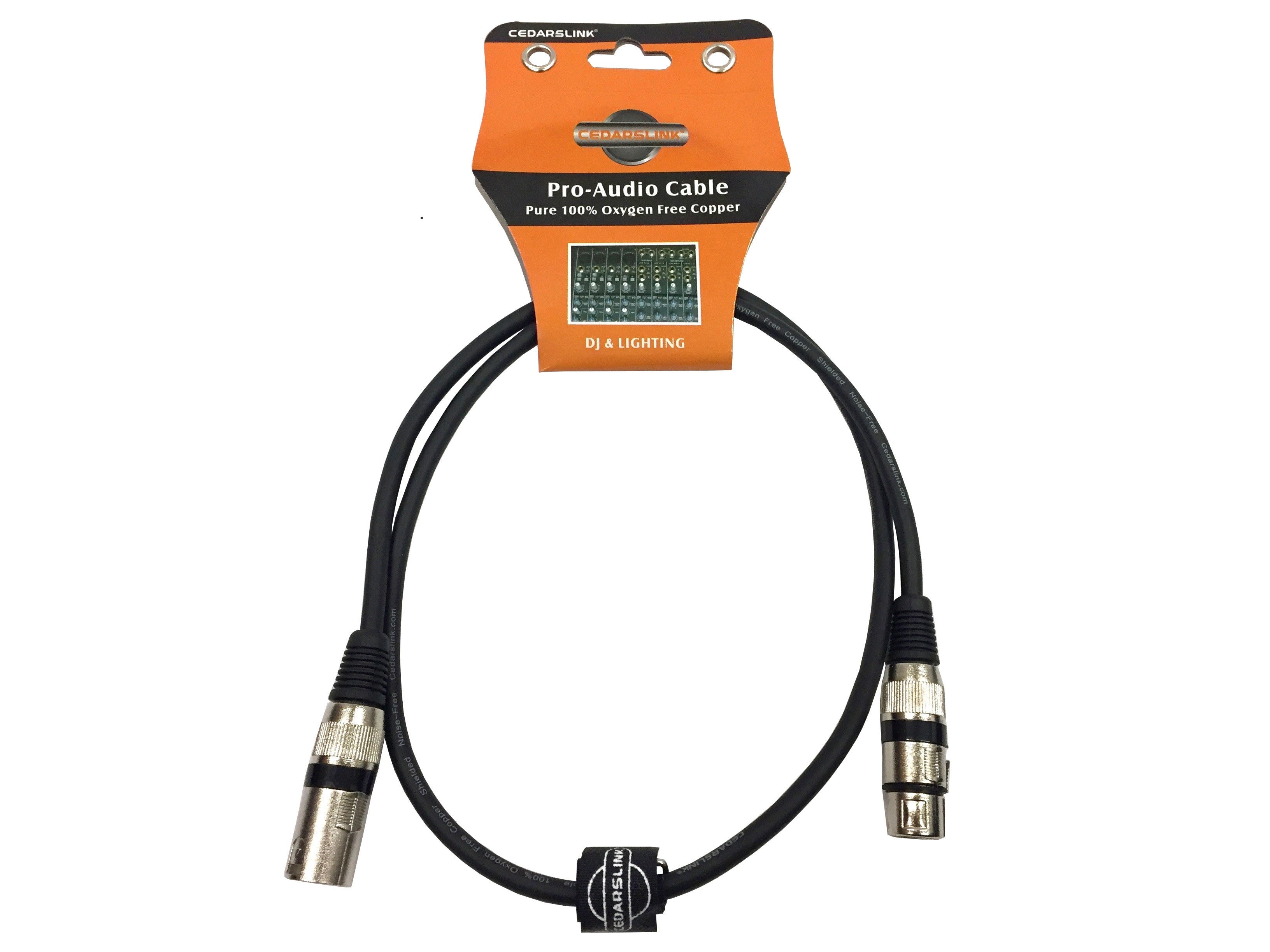 LK-M3 3FT Premium Balanced XLR Male-XLR Female 100% Copper Cable 3-Pin Shielded