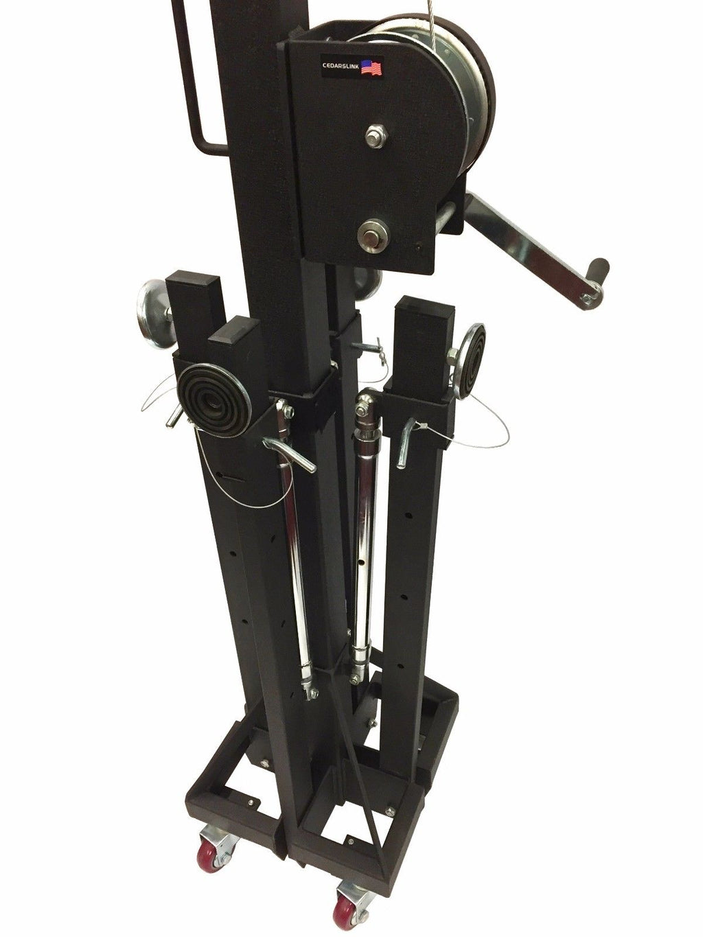 Two BIG-BOY 17Ft Heavy Duty Tower Lifter Crank Lighting DJ Concert Stand W/Outriggers