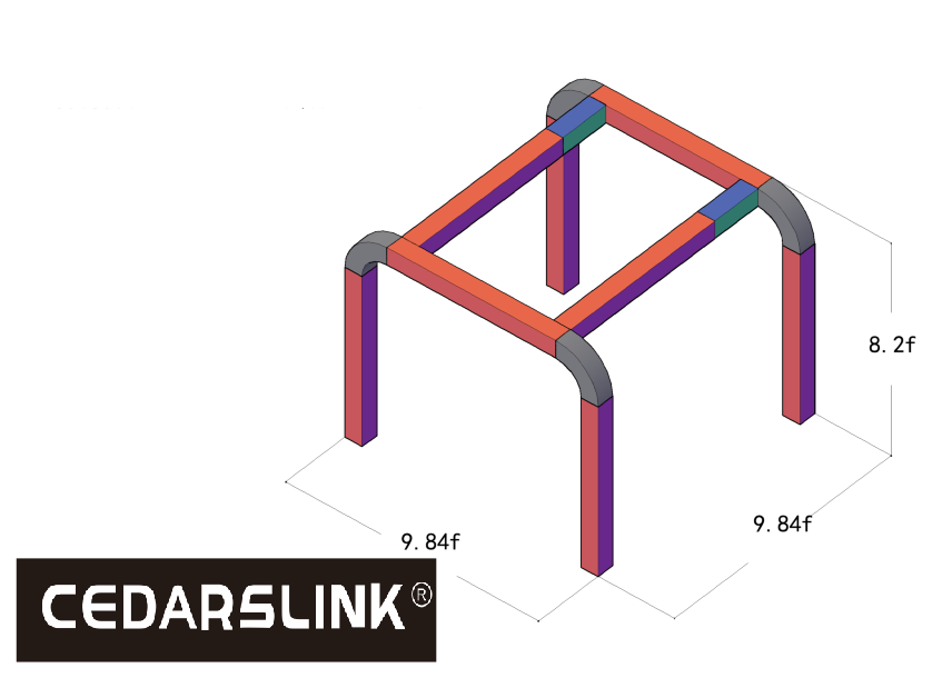 9.84 ft. x 9.84 ft. x 8.2 ft. Exhibition Module Trade show Booth Black Box Truss Display System Package