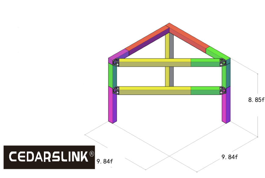 9.84 ft. x 9.84 ft. x 8.85 ft. Exhibition Module Double Truss Trade show Booth Black Box  Package