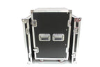 2L16UC-D18 Sixteen U Two Lid Flight Case With Locking Casters
