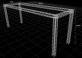 7.9 ft W x 27.6 ft L x 10.5 ft H Aluminum Outdoor Seating Trussing Structure