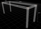 7.9 ft W x 27.6 ft L x 10.5 ft H Aluminum Outdoor Seating Trussing Structure