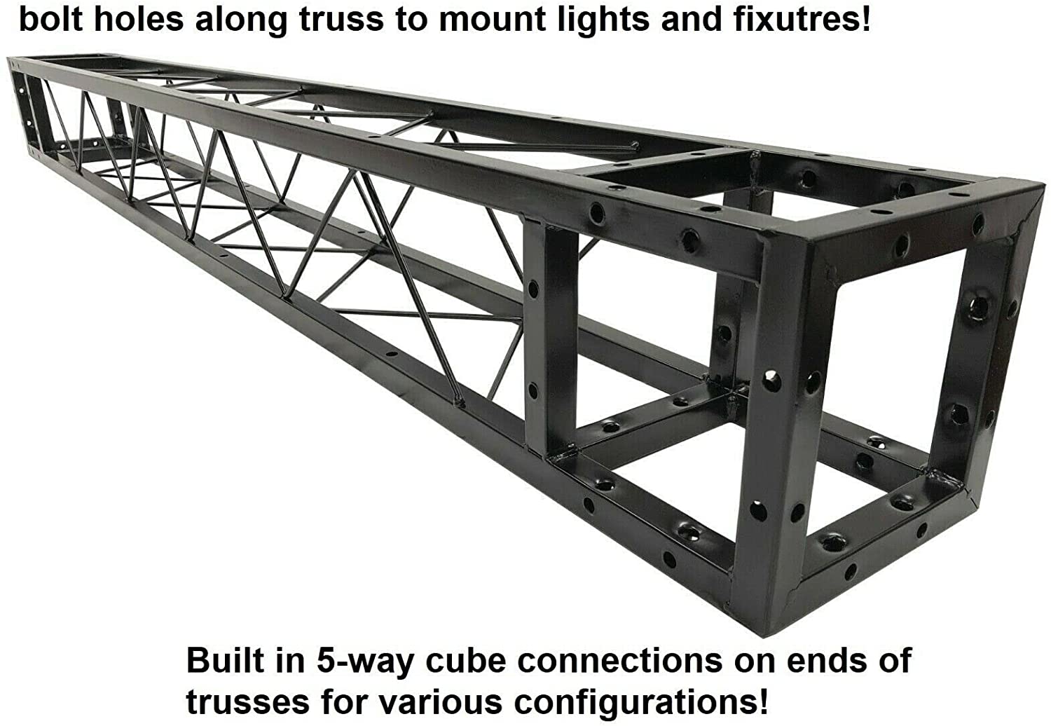 BLACK TRUSS ARCH KIT 19.7 FT Width Mobile Portable DJ Lighting System Metal Arch