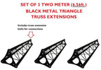 Two 14' Crank Up Stands+Three 6.56ft 2 meter Metal Bolt Triangle Truss Segments
