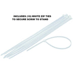 2 White Triple Sided Cloth Tripod Speaker Stand Stretch Covers DJ Scrims + Bags