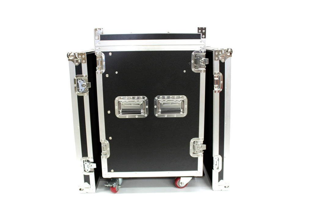3LTM16UC-D18 Sixteen U Three Lid Flight Case With Adjustable Top Rails