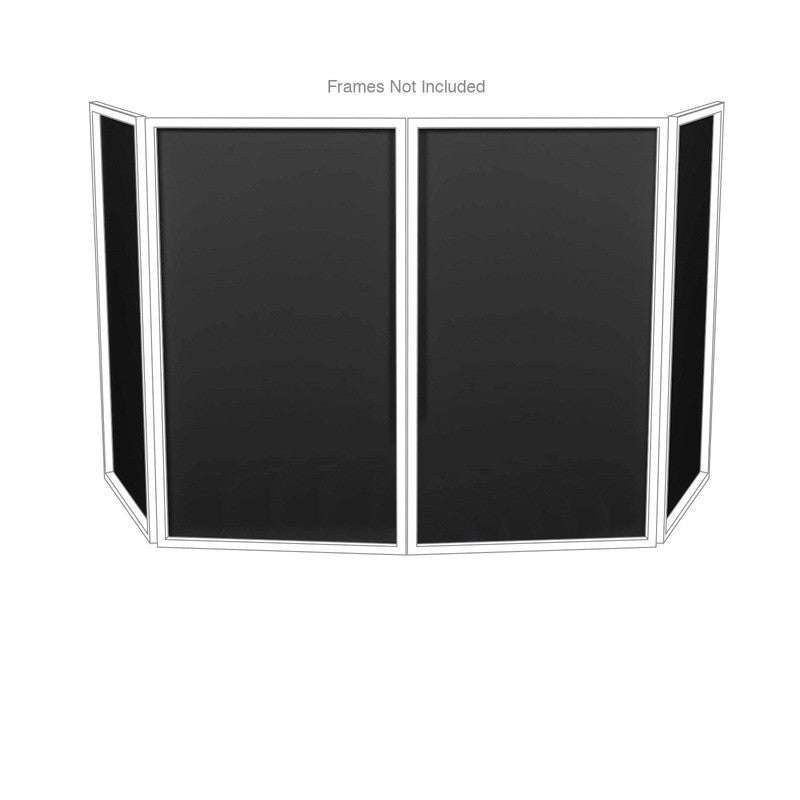 LisM ブラック フラットデザイン DJ Event Facade DJ Booth Black Replacement Scrims 4-Pack Lycra