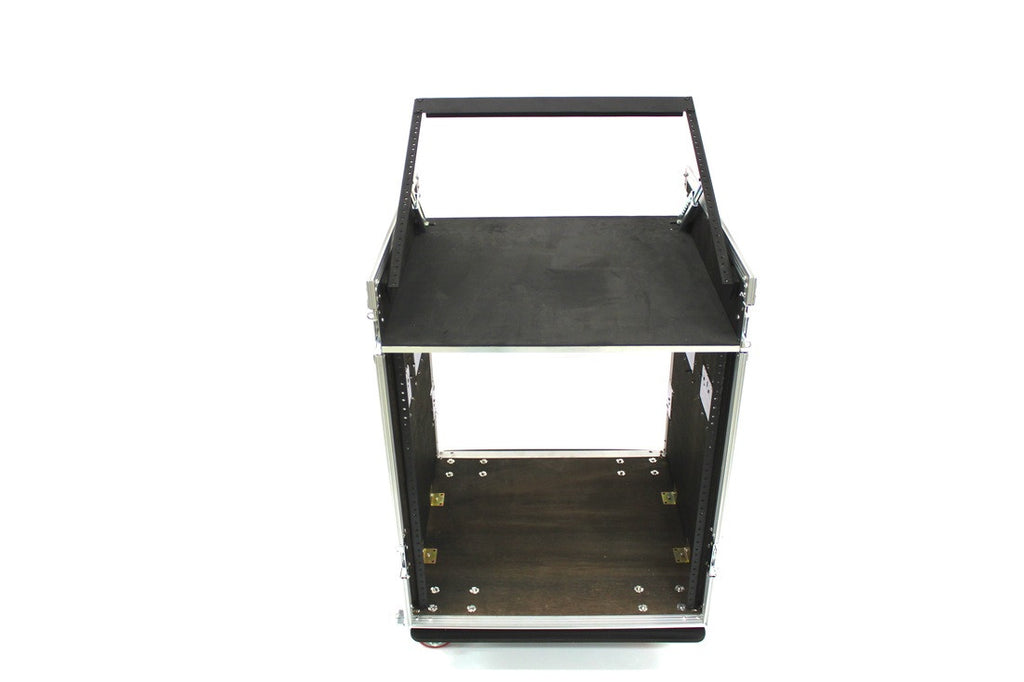 3LTM16UC-D18 Sixteen U Three Lid Flight Case With Adjustable Top Rails