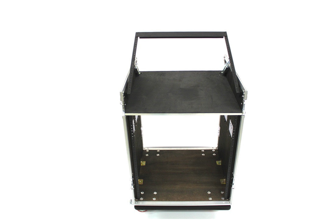 3LTM16UC-D18 Sixteen U Three Lid Flight Case With Adjustable Top Rails