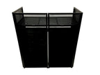 BEAST-7 DJ Event Facade White/Black Scrim Metal Frame Booth + 20" x 40" Flat Table Top