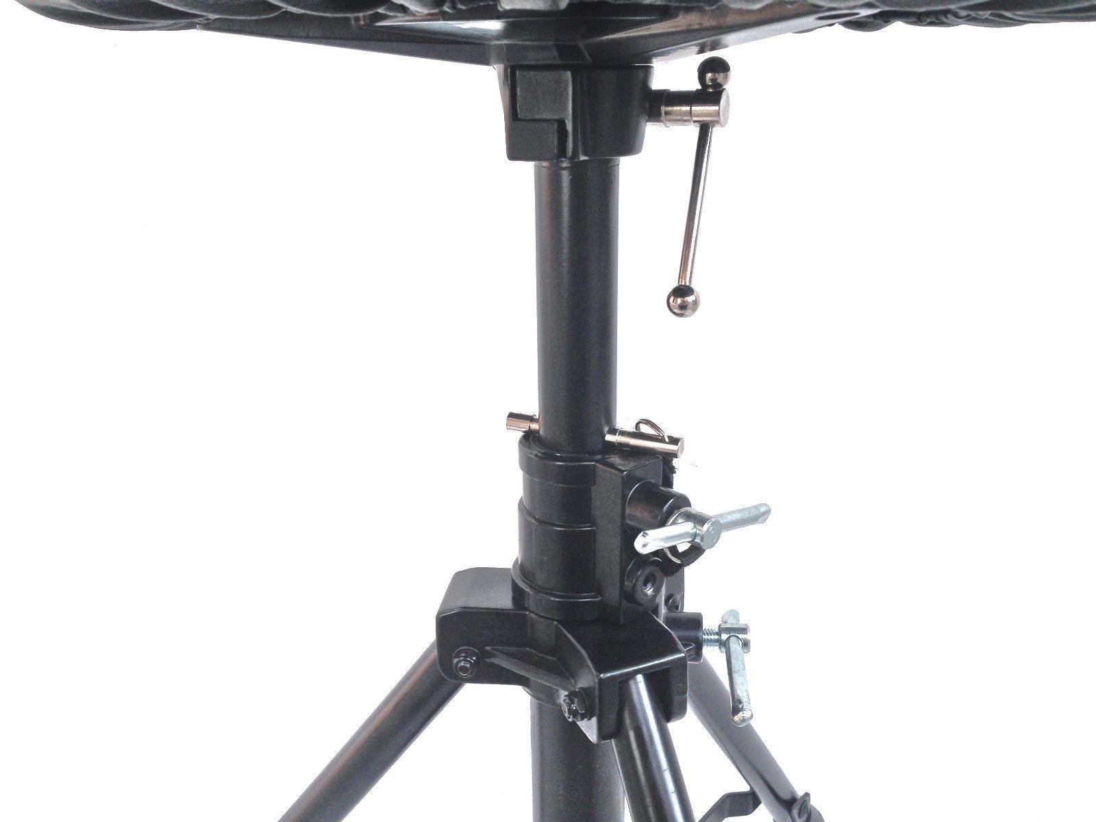 LK-455 Foldable Drum Throne Padded Seat Stool Stand Drummers Percussion Chair
