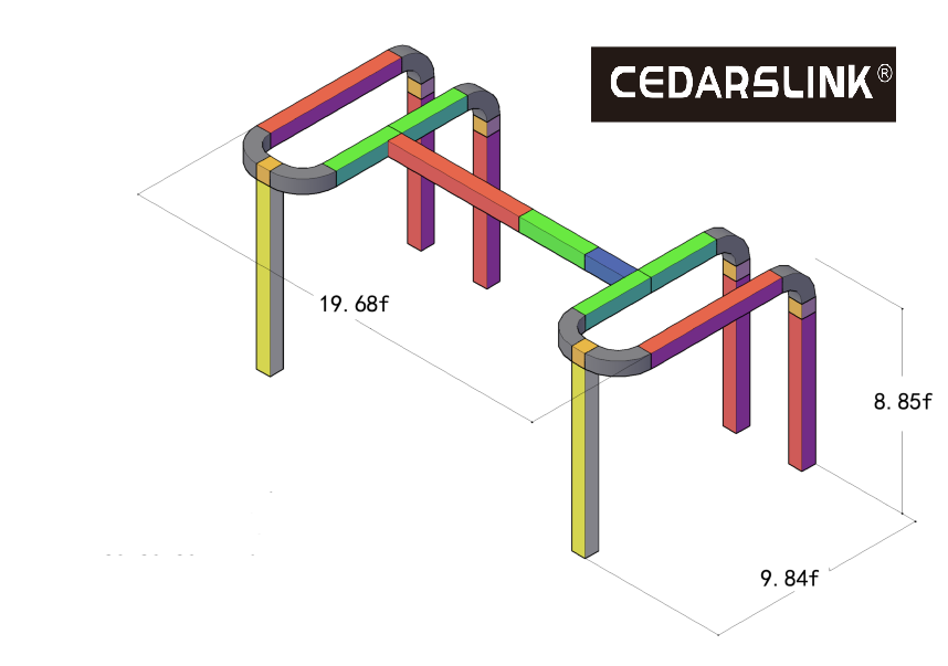 19.68 ft. x 9.84 ft. x 8.85 ft. Exhibition Module Trade show Booth Black Box Truss Display System Package