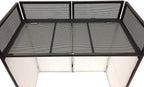 Black Arch Truss Combo Kit 7.6 ft. Height 5 ft. Width+DJ Facade W/40"x20" table Heavy-Duty Truss and B/W DJ Facade All-In-One Combo Kit