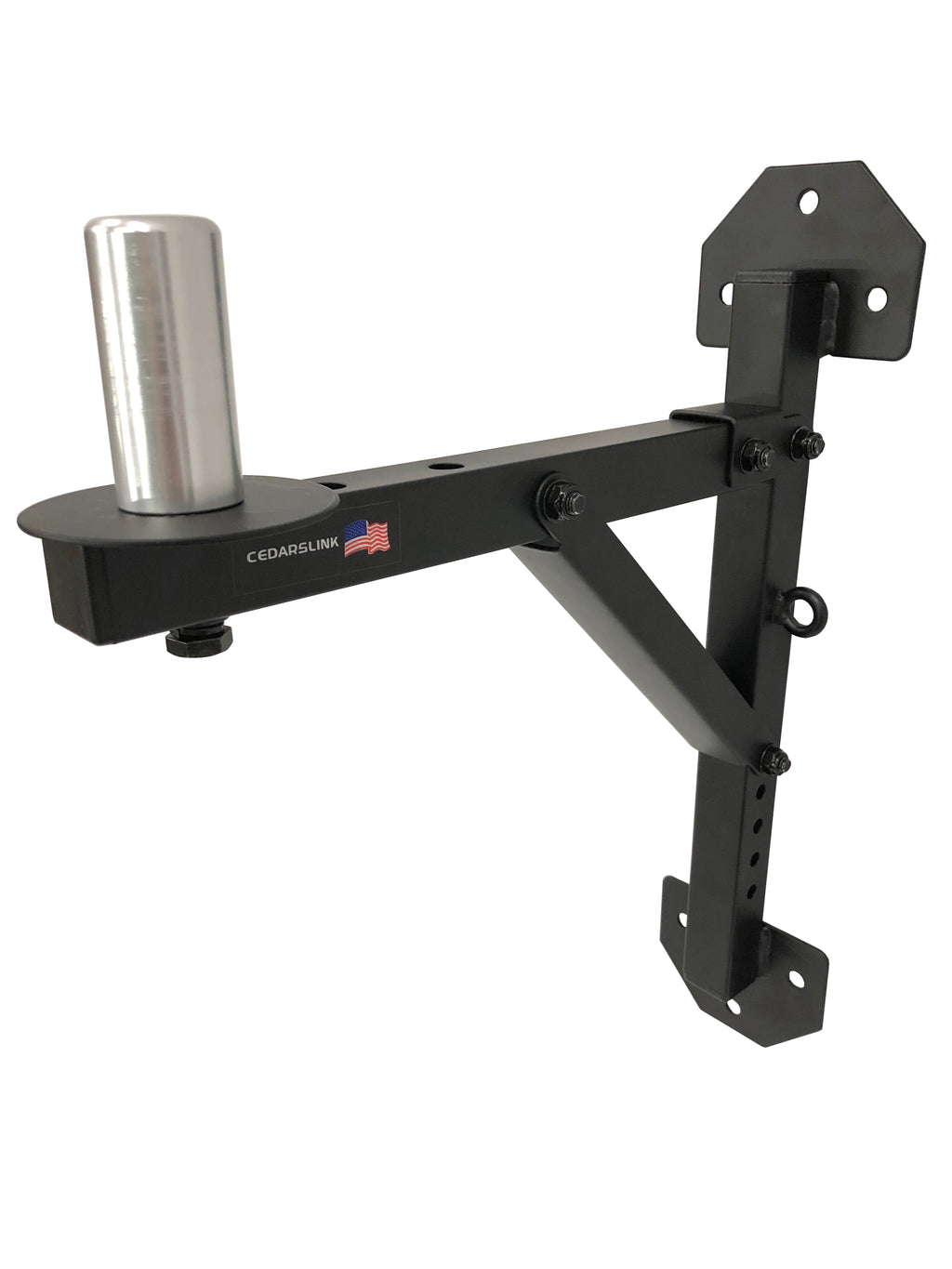 Two (2) LK-SPKR PA Speaker Wall Mount Brackets - 2 Pro-Audio Stands Post Holder DJ Stage Adjusts