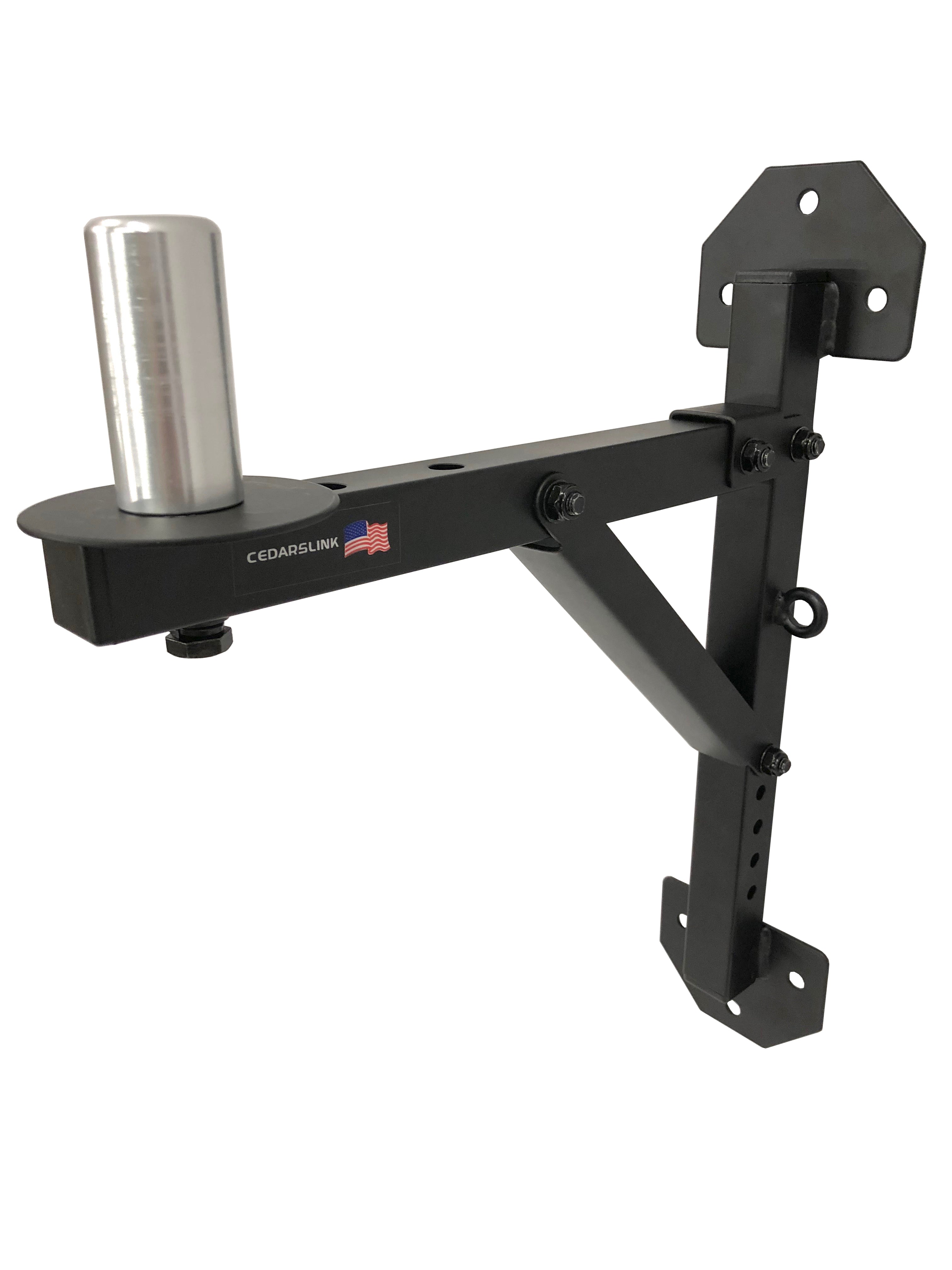 Two (2) LK-SPKR PA Speaker Wall Mount Brackets - 2 Pro-Audio Stands Post Holder DJ Stage Adjusts