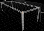 14.5 ft W x 40.7 ft L x 10.5 ft H Aluminum Outdoor Seating Trussing Structure