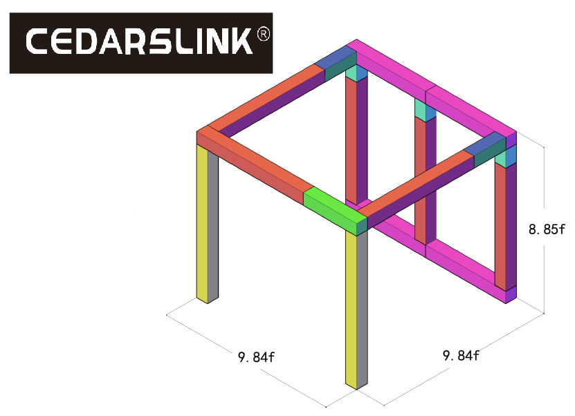 9.84 ft. x 9.84 ft. x 8.85 ft. Exhibition Module Trade show Booth Black Box Truss Display System Package