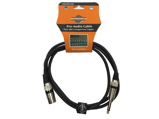 LK-MONO-MX6 Premium XLR Male-1/4" 100% Copper Cable 3-Pin Shielded