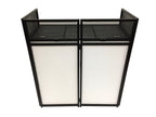 BEAST-7 DJ Event Facade White/Black Scrim Metal Frame Booth + 20" x 40" Flat Table Top