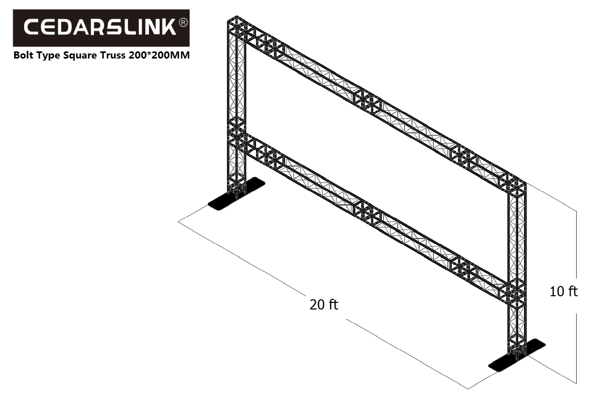 ARCH 13 20 Ft Width 10 Ft Height Rectangle Arch Truss