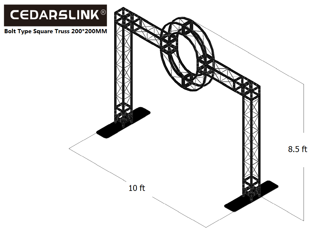 ARCH 8 Circular 10 ft. Width Truss 8.5 ft. Height