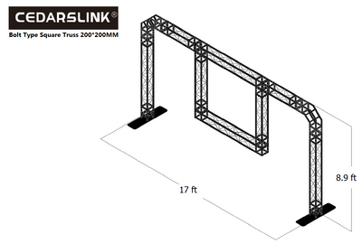 ARCH 9 17 ft Width Arch Truss With Center Drop 8.9 ft Height