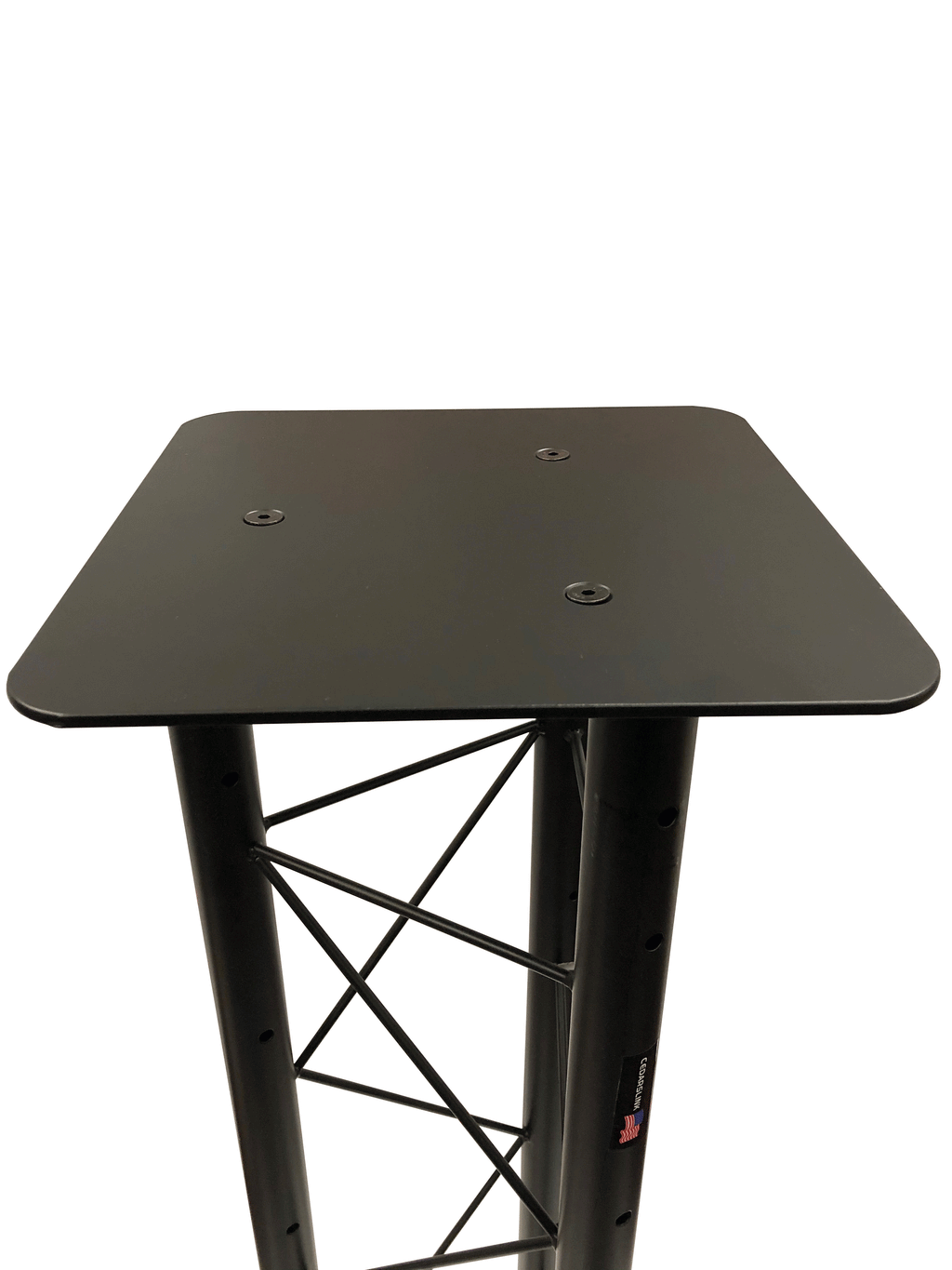 12"X12" Black Aluminum Base Plate/Top For 10"x10" Cedarslink Triangle trussing
