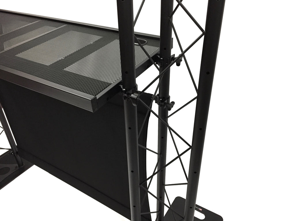 BEAST-5 DJ Event Facade White/Black Scrims Triangle Truss Booth Complete Arch System