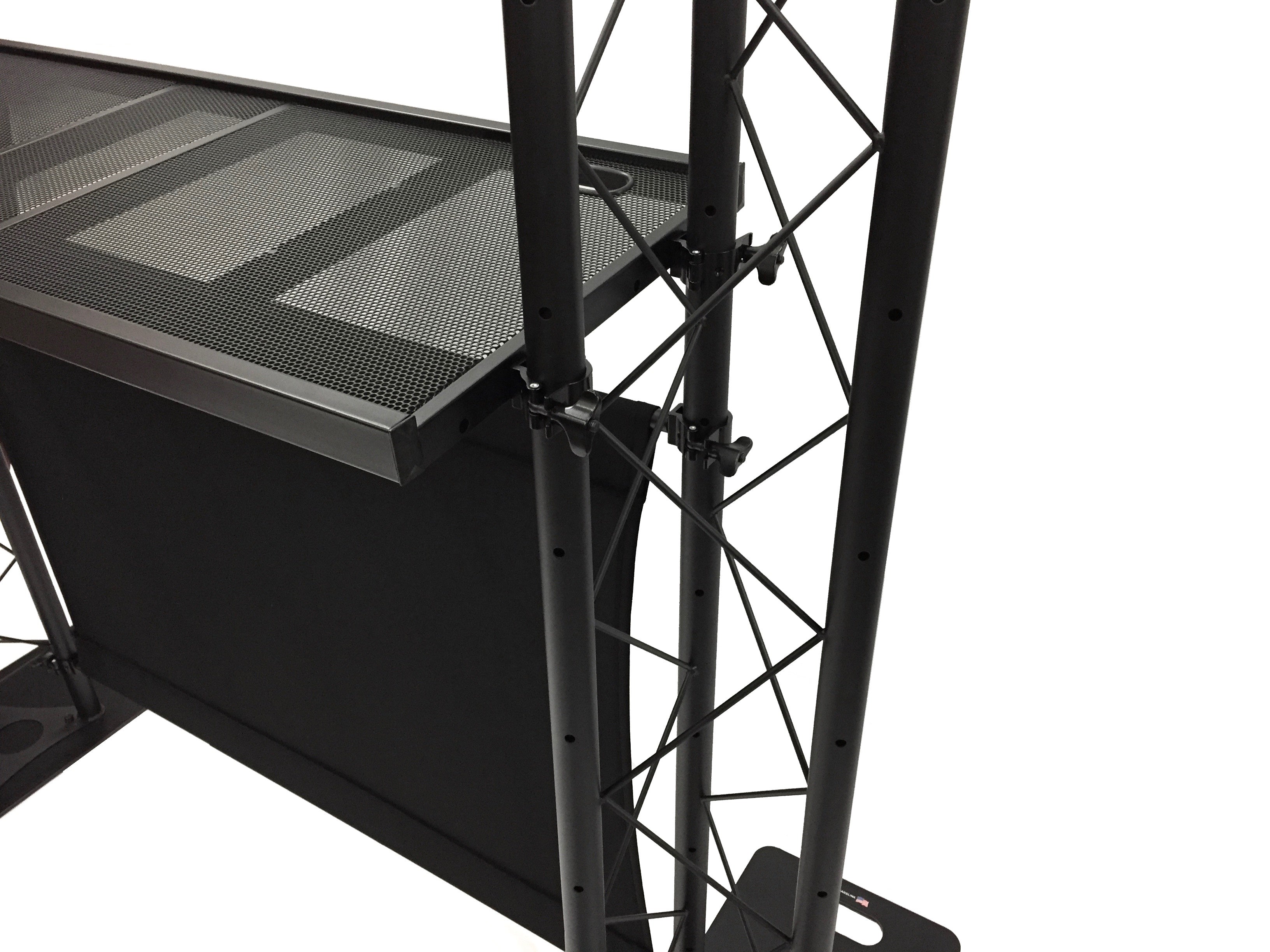 BEAST-5 DJ Event Facade White/Black Scrims Triangle Truss Booth Complete Arch System