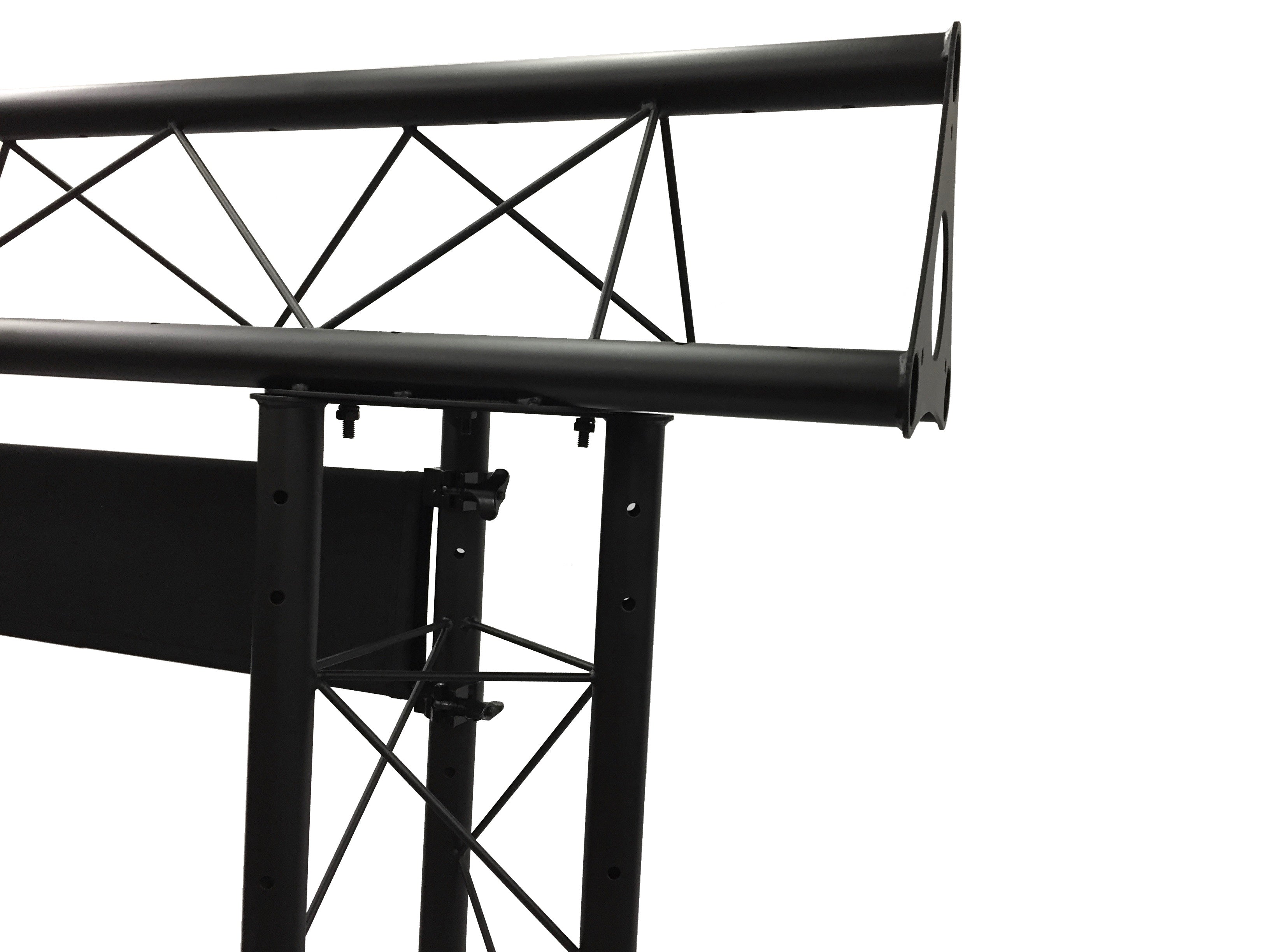 BEAST-5 DJ Event Facade White/Black Scrims Triangle Truss Booth Complete Arch System