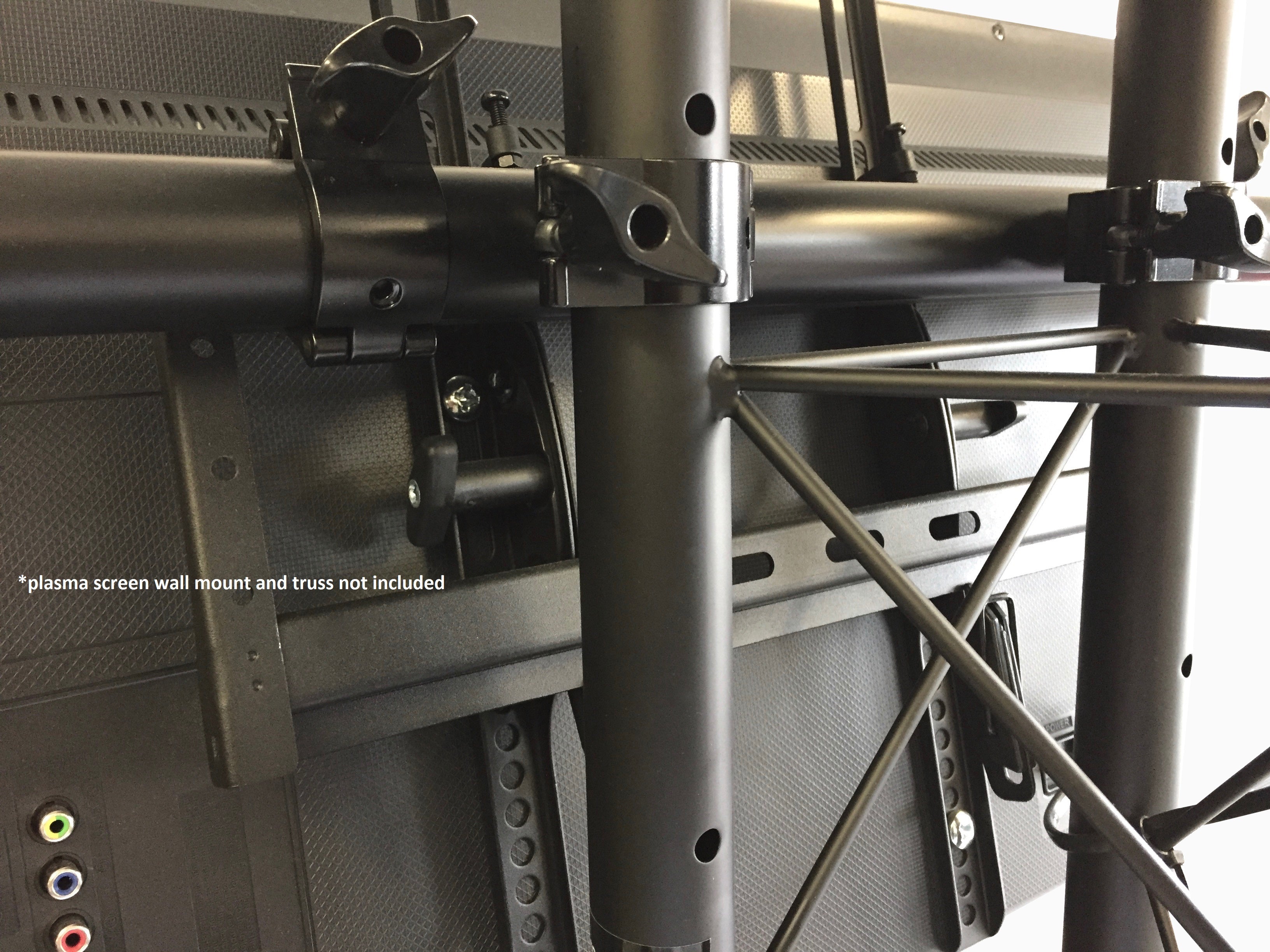 LK-TVSTANDTUBE 34" Black LCD/LED/Plasma Trussing TV Mount Bracket Fits 1.5" Diameter Pipe Truss