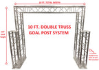 Complete 10ft Square Aluminum Double Truss Goal Post Lighting System DJ Lights